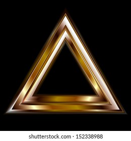 Abstract glowing triangle shape. Vector logo eps 10