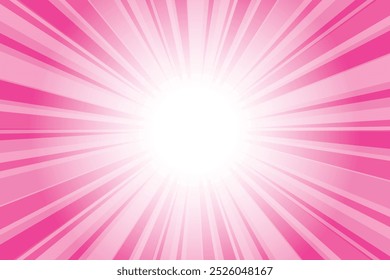 Abstractas brillante fondo rojo violeta de la explosión del sol. Fondo púrpura de la explosión del sol del efecto del resplandor del color para la presentación, Anuncio, cartel, volante, ventas. Cartel de arte pop moderno para verano y primavera.