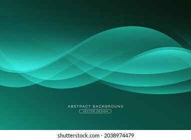 Resumen de fondo de onda brillante. Moderno y simple superposición fluyendo diseño creativo de ondas. Traje para portada, afiche, sitio web, folleto, banner, presentación, volante. Ilustración del vector