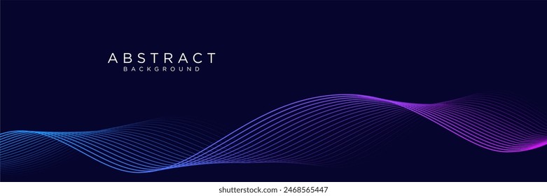 Abstract glowing wave lines background. Modern blue purpe flowing wave lines. Futuristic technology concept. Vector illustration	