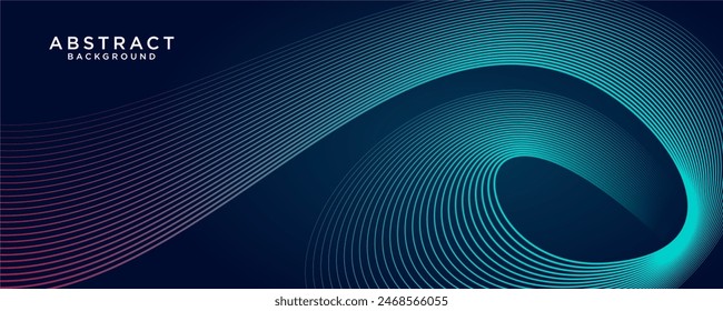 Abstract glowing wave lines background. Modern purple blue gradient flowing wave lines. Futuristic technology concept. Suit for poster, banner, brochure, cover, website, flyer. Vector illustration