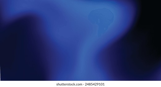 Abstract glowing wave lines on dark blue background. Dynamic wave pattern