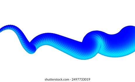 Líneas de onda brillantes Abstractas sobre fondo azul oscuro. Patrón de onda dinámica. Líneas onduladas que fluyen modernas. Concepto de tecnología futurista