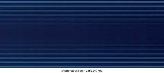 Abstract glowing wave lines on dark blue background. Dynamic wave pattern. Modern flowing wavy lines. Futuristic technology concept.