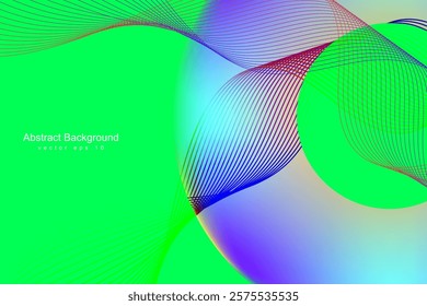 Abstract glowing wave lines on dark blue background. Dynamic wave pattern. Modern flowing wavy lines. Futuristic technology concept. Suit for banner, poster, cover, brochure, flyer, website
