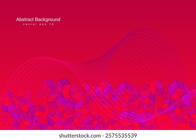 Abstract glowing wave lines on dark blue background. Dynamic wave pattern. Modern flowing wavy lines. Futuristic technology concept. Suit for banner, poster, cover, brochure, flyer, website