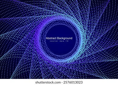 Abstract glowing wave lines on dark blue background. Dynamic wave pattern. Modern flowing wavy lines. Futuristic technology concept. Suit for banner, poster, cover, brochure, flyer, website