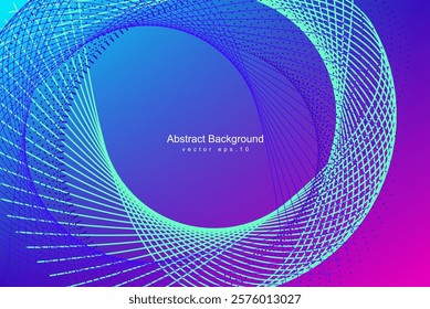 Abstract glowing wave lines on dark blue background. Dynamic wave pattern. Modern flowing wavy lines. Futuristic technology concept. Suit for banner, poster, cover, brochure, flyer, website