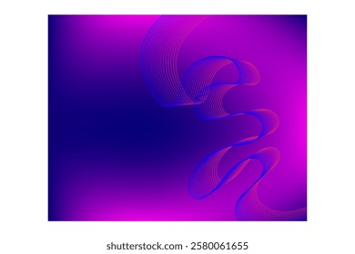 Abstract glowing wave lines on dark blue background wallpaper