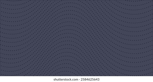 Abstract glowing wave lines on dark blue background. Dynamic wave pattern. Modern flowing wavy lines