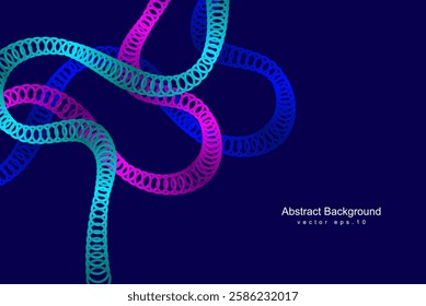 Abstract glowing wave lines on a dark blue background. A dynamic, futuristic design perfect for banners, posters, websites, and tech projects. Ideal for modern branding and professional media use.