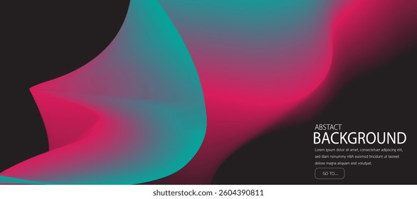 Abstract glowing wave lines on dark blue background. Dynamic wave pattern. 