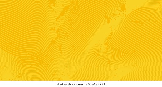 Abstract glowing wave lines on orange background. Dynamic wave pattern. Modern flowing wavy lines. Futuristic technology concept. Suit for banner, poster, cover, brochure, flyer, website