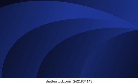Abstract glowing wave lines on dark blue background. Dynamic wave pattern. Modern flowing wavy lines. Futuristic technology concept. Suit for banner, poster, cover, brochure, flyer, website