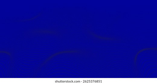Abstract glowing wave lines on dark blue background. Dynamic wave pattern. Modern flowing wavy lines. Futuristic technology concept. Suit for banner, poster, cover, brochure, flyer, website
