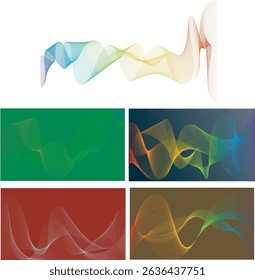 Abstract glowing wave lines on dark and white background. Dynamic wave pattern. Modern flowing wavy lines. Futuristic technology concept. Suit for banner, poster, cover, brochure, flyer, website