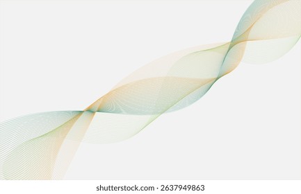 Abstract glowing wave lines on dark blue background. Dynamic wave pattern. Modern flowing wavy lines. Futuristic technology concept. Suit for banner, poster, cover, brochure, flyer, website