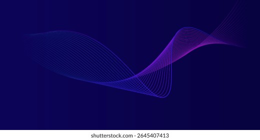 Abstract glowing wave lines on light blue background. Modern flowing wavy lines. Dynamic wave pattern. Futuristic concept. Suit for banner, poster, cover, brochure, flyer, website