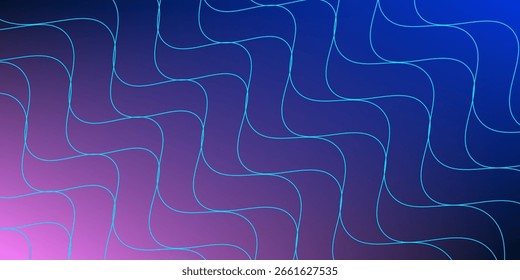 Abstract glowing wave lines on dark blue background. Dynamic wave pattern. Modern flowing wavy lines.