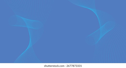 Abstract glowing wave lines on dark blue background. Dynamic wave pattern. Modern flowing wavy lines. Futuristic technology concept. Suit for banner, poster, cover, brochure, flyer, website