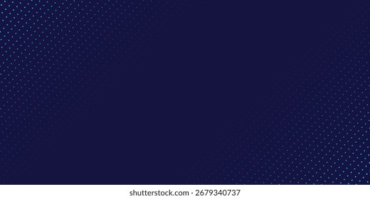 Linhas de onda brilhantes abstratas em fundo azul escuro. Padrão de onda dinâmico.  Conceito de tecnologia futurista. Terno para banner, cartaz, capa, folheto, folheto, plano de fundo do site