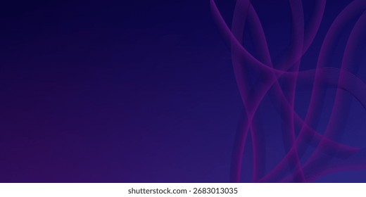 Abstrakte leuchtende Wellenlinien auf dunkelblauem Hintergrund. Dynamisches Wellenmuster. Moderne fließende Wellenlinien. Futuristisches Technologiekonzept. Anzug für Banner, Poster, Cover, Broschüre, Flyer, Website