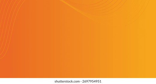 Abstrakte leuchtende Wellenlinien auf orangefarbenem Hintergrund. Dynamisches Wellenmuster. Moderne fließende Wellenlinien. 