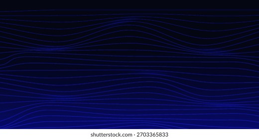 abstract glowing wave lines on dark blue background. dynamic wave pattern. modern flowing wavy lines. futuristic technology concept. suit for banners.