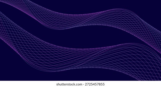 Linhas de onda brilhantes abstratas em fundo azul claro. Modernas linhas onduladas fluindo. Padrão de onda dinâmico. Conceito futurista. Terno para banner, cartaz, capa, brochura, folheto, site