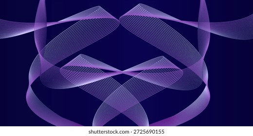 Líneas de onda brillantes Abstractas sobre fondo azul claro. Líneas onduladas que fluyen modernas. Patrón de onda dinámica. Concepto futurista. Traje para el Anuncio, cartel, cubierta, folleto, volante, Sitio web