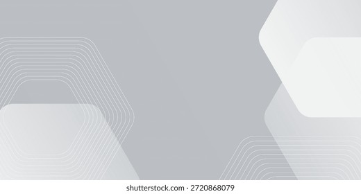 Abstraktes leuchtendes weißes geometrisches Sechseckliniendesign