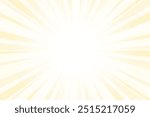 Abstract glowing yellow sunburst background. Yellowish beige glow effect sunburst background for presentation, banner, poster, flyer, sales. Modern pop art summer poster, banner, background.