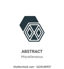 Abstract glyph icon vector on white background. Flat vector abstract icon symbol sign from modern miscellaneous collection for mobile concept and web apps design.