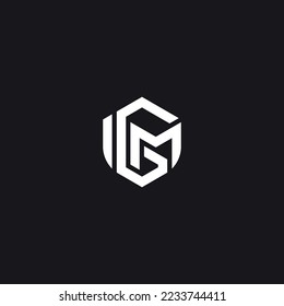 Abstract GM, MG, G, M Letters Logo Initial Based Monogram Icon Vector
