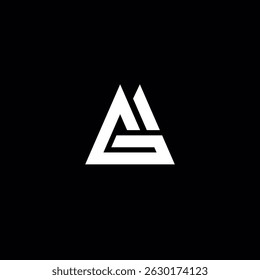 Abstrato GM MG Carta Logo Design com Estilo Moderno Mínimo.