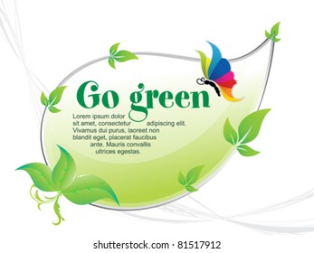 abstract go green background vector illustration
