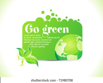 Abstract Go Green Icon Vector Illustration