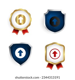 Abstract Go Straight Badge and Label Collection, can be used for business designs, presentation designs or any suitable designs.