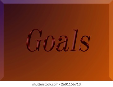 Abstract Goals Text Effect Design Purple Background