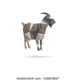 Abstract goat isolated on a white backgrounds, vector illustration