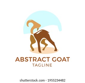 abstract goat vector logo template design