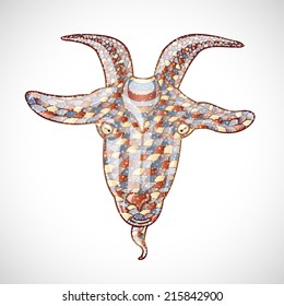Abstract goat, year of the goat.