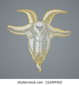 Abstract goat, year of the goat.