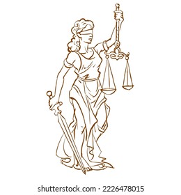 Abstract of god of justice vector for card, illustration, decoration