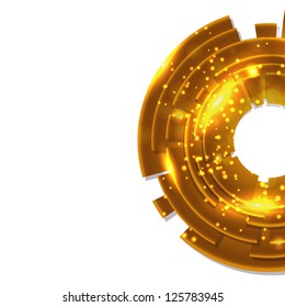 Abstract gold background with black copy space.