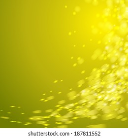 Abstract gold background with bokeh border