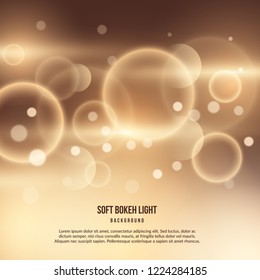 Abstract gold background with bokeh effect