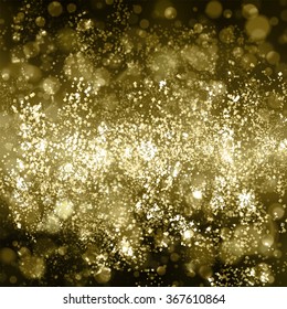 Abstract gold background with bokeh. Yellow and light brown blurred background with shine. Vector illustration. Can be use for jewelry themes, fashion or holiday