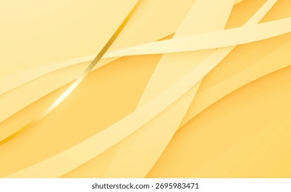 Abstrakter goldener Hintergrund mit hellen leuchtenden Wellen und warmem Lichtdesign