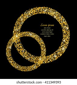 Abstract gold background. Gold background for card.